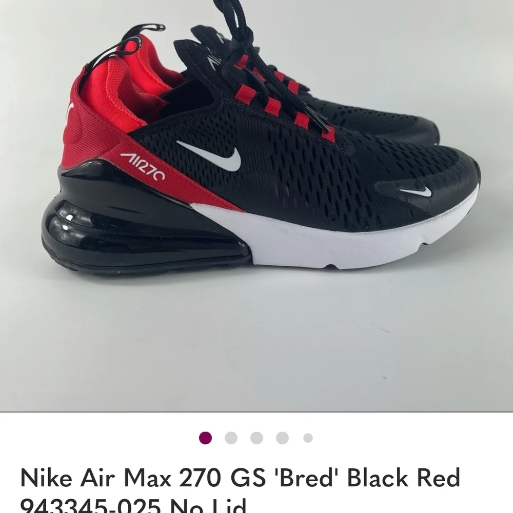 Nike Black and Red Air Max 270 Sneakers - Picture 7 of 7
